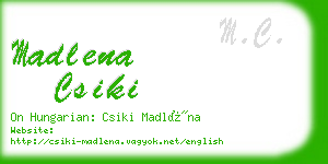 madlena csiki business card